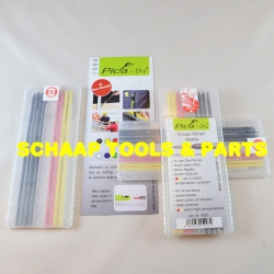 Pica-Dry marker reservestiftjes navulling afwasbaar 4x grafiet 2x rood 2x geel | 4020